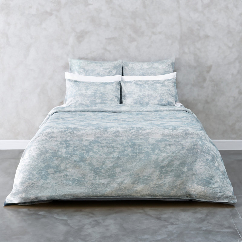 Le Marais Duvet Cover, Ocean, Queen Duvet Cover