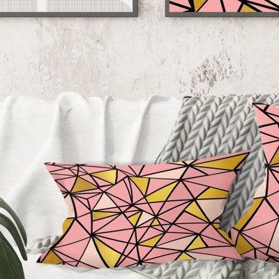 Coussin Triangular Gold Design II - Mid-Century