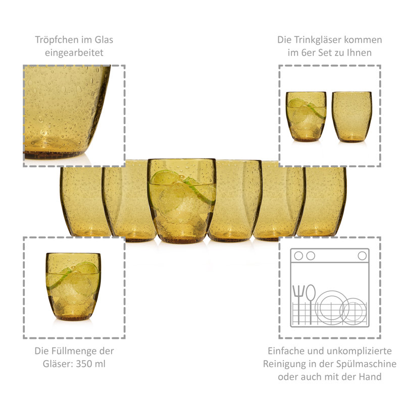 Trinkgläser-Set Samuel, Amber