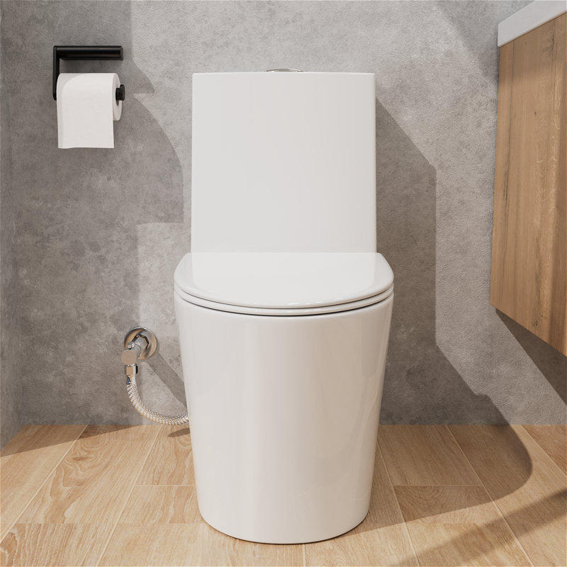 Toilette allongée une pièce à double chasse 1,6 GPF (siège inclus)