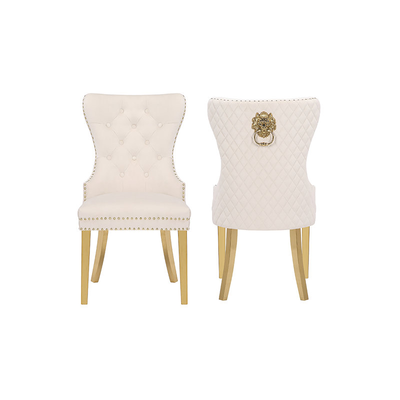 Fauteuil à oreilles Chemene, Beige