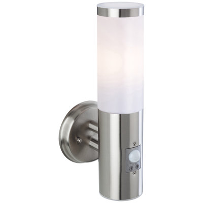 Plaza Stainless Steel 31.7cm H Outdoor Armed Sconce