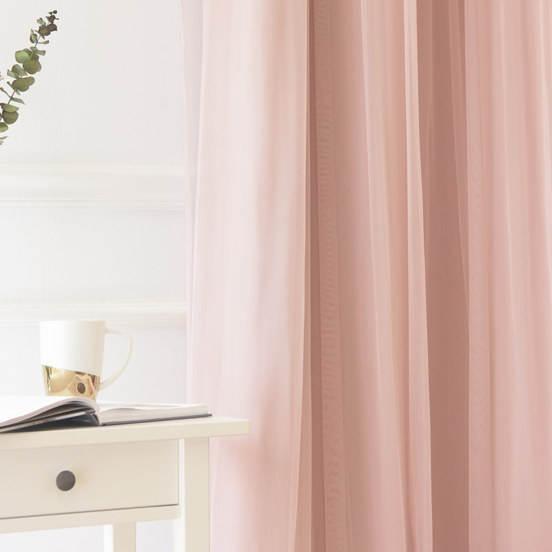 Sonja Polyester Room Darkening Sliding Panel Pair, Pink