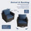 Chaise berçante d'extérieur en osier Ladelle