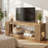 63-Inch TV Stand for 55/60/65/75-Inch TVs, Farmhouse Entertainment Center with Open Storage Shelves