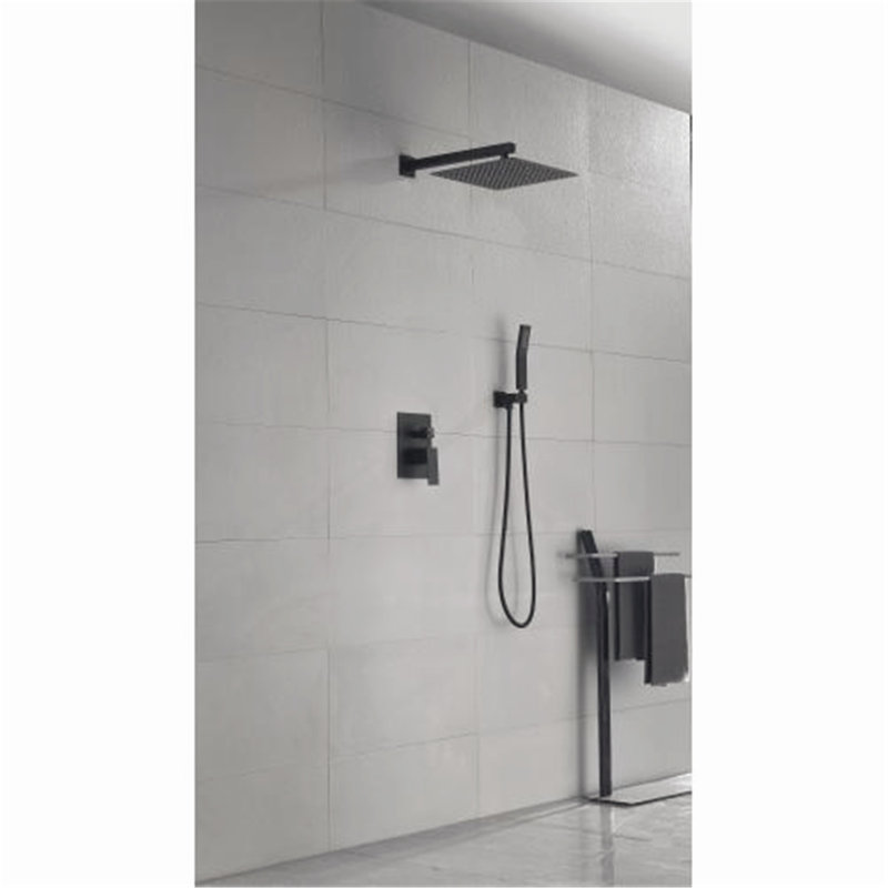 Système de douche complet, Noir mat