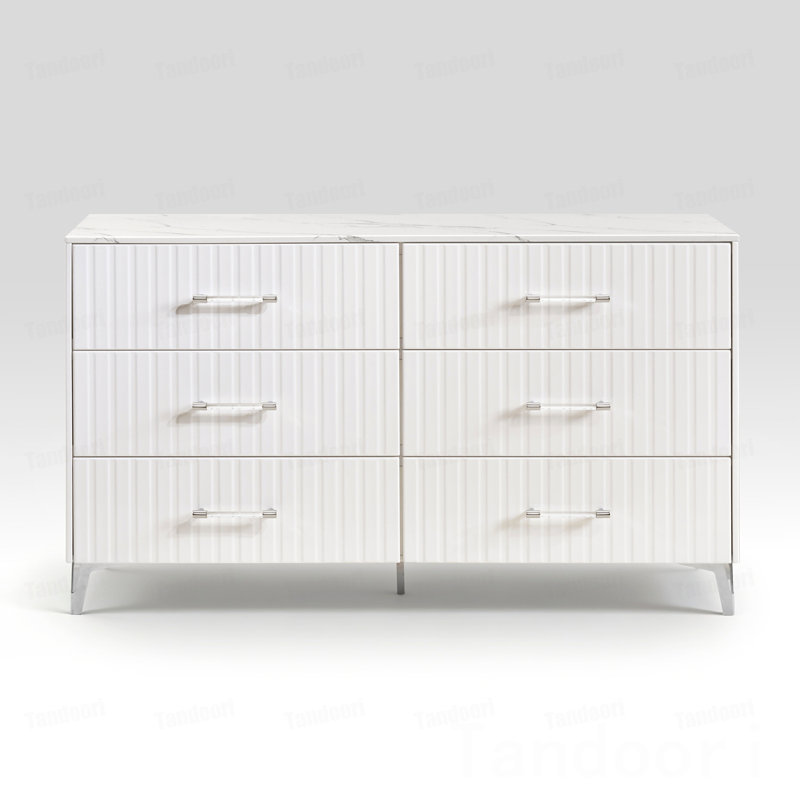 Commode de 6 tiroirs de rangement Glam
