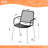 5Pc FSC Teak And Aluminum Outdoor Patio Dining Set - Seats 8