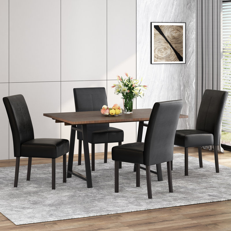 Danielle Faux Leather Upholstered Side Chairs, Midnight