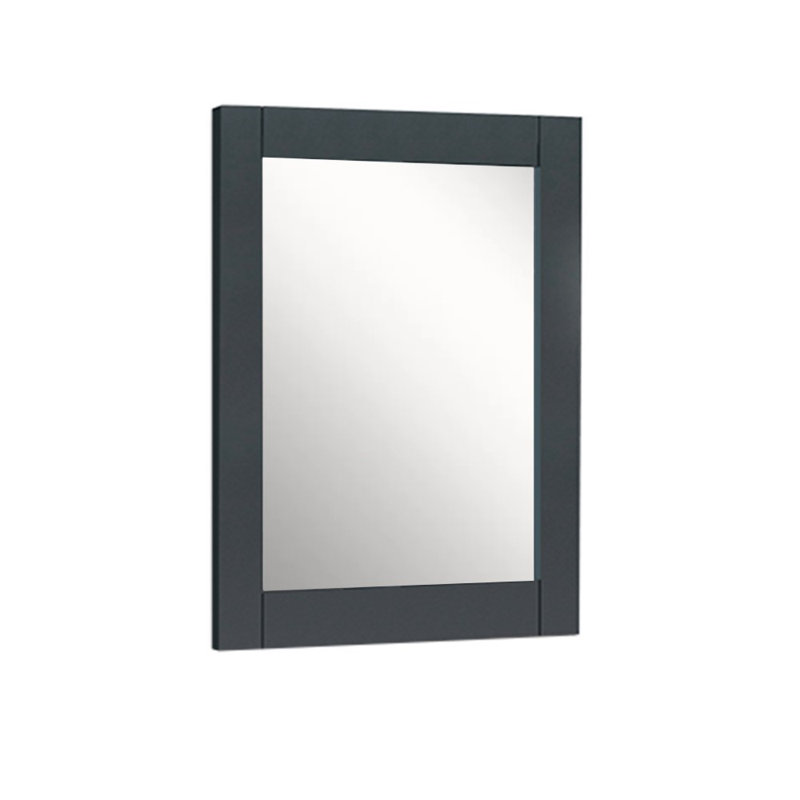 Miroir de salle de bain Olliyah, 24 po x 30 po, Gris foncé