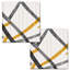 Aspire Homeware Ochre Abstract Stripe Duvet Cover Set (Pack of 2)-132286275