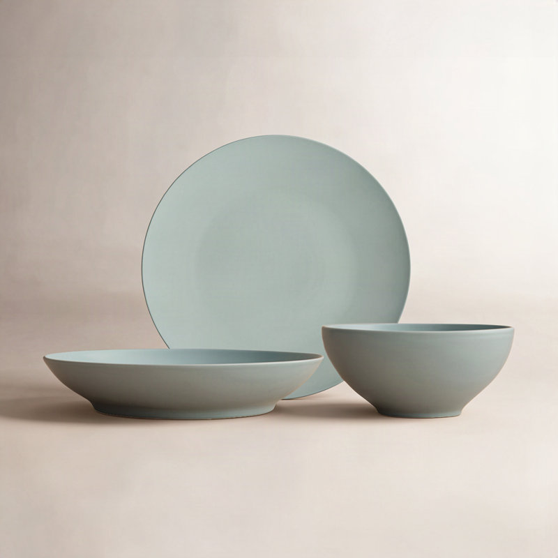 3-Piece Ceramic Serving Set, Green