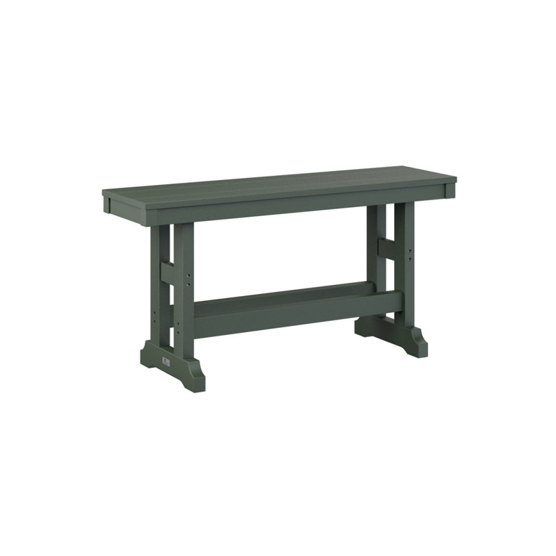 Garden Classic Outdoor Counter Bench, 18" H x 44" W x 12.5" D, Coastal Gray