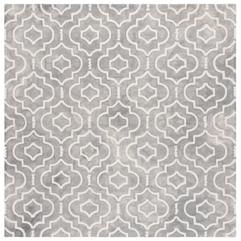 Berman Hand Tufted Wool Geometric Rug, Square 7'