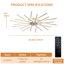 114cm Dimmable Reversible Ceiling Fan with LED Lights And Remote Control-954617880
