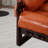 Vintage-Inspired Wooden Recliner Chair with Oil-Wax Leather-1699604915
