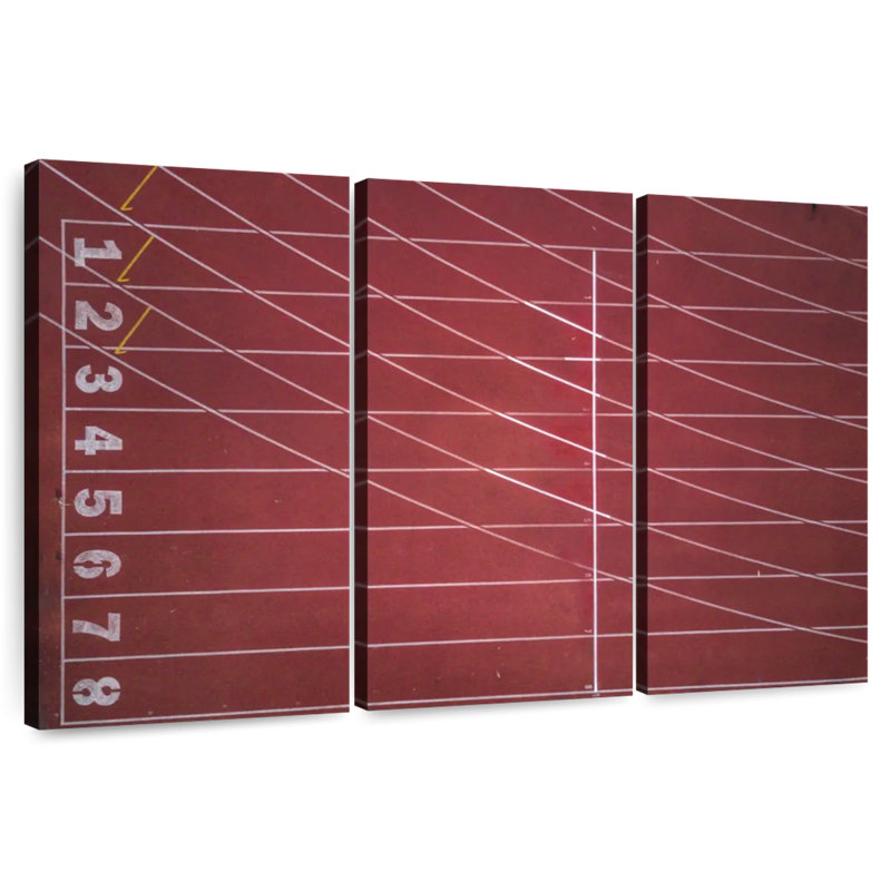 Sireci Empty Track And Field, 20" H x 33" W