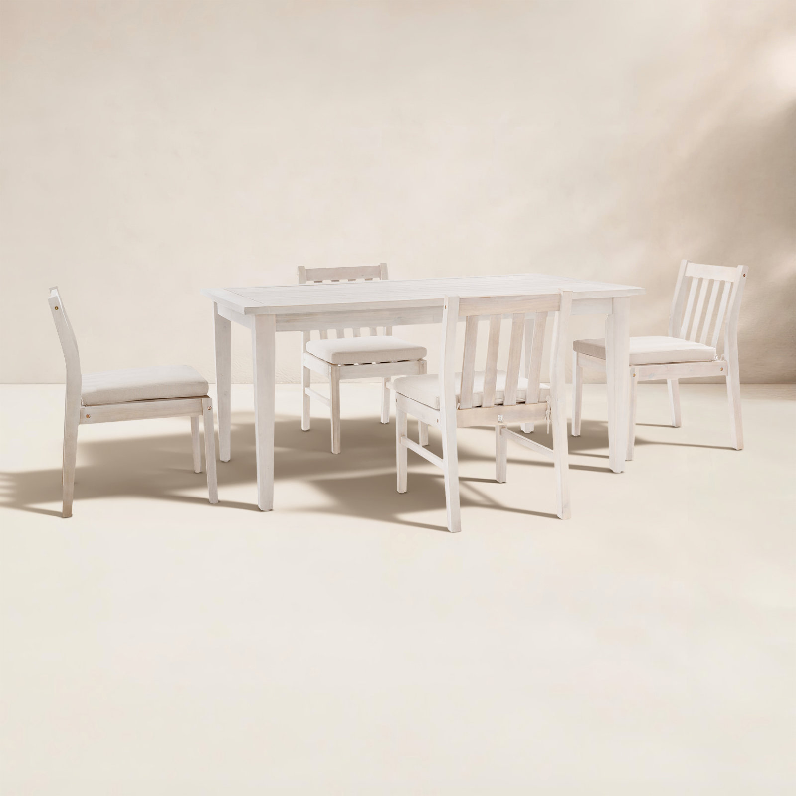 Amina 64" Acacia Patio Dining Set
