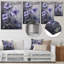 Mauve, gris, violettes, rêve I - décoration murale florale en métal-92735193