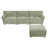 Modern Chenille Couch Sofa Sectional with Extra-Wide Seat Cushion-1599840534