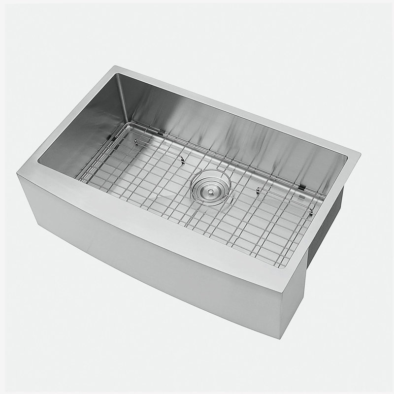 33"x21"x10"Farmhouse Apron Single Bowl Stainless Steel Kitchen Sink