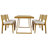 Orquidea 4 - Person Acacia Patio Dining Set with Rectangular Table , Cushions Included-858807233