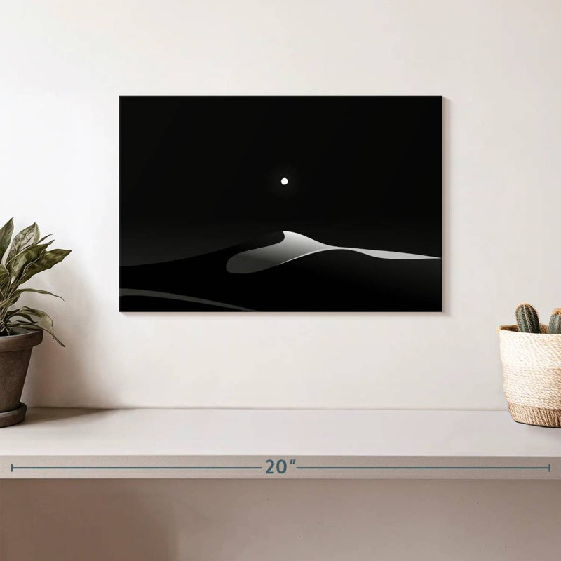 Alvord, désert noir clair de lune, H 8 po x l 12 po