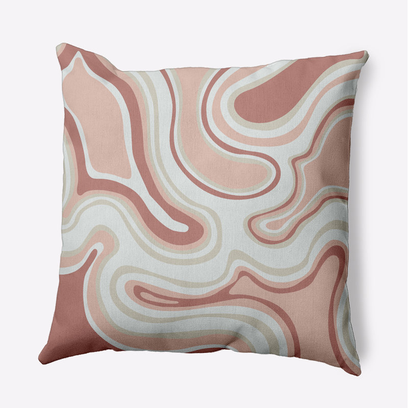 Abstract Reversible Throw Pillow, 20" H x 20" W, Square