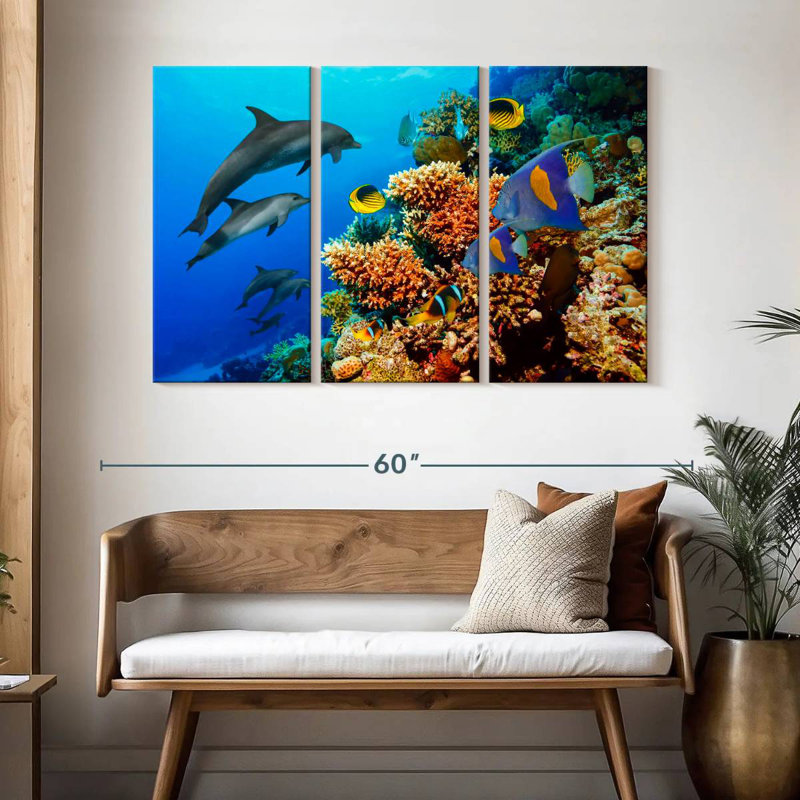 Brampt Reef Sea Life, 32" H x 50" W