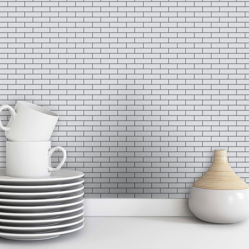 Savvy™ 11 In. X 12 In. Glossy Porcelain Floor And Wall Tile (13.86 Sq. Ft./Case), White