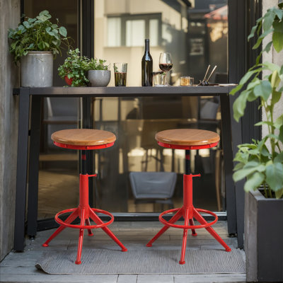 Tabouret pivotant en bois massif Jomarion