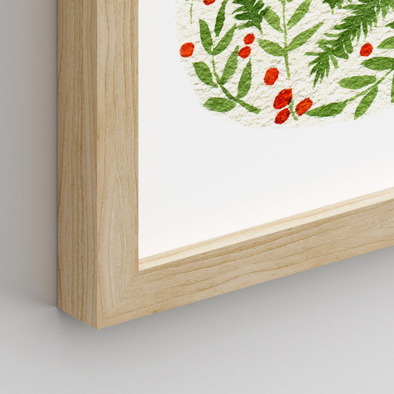 Winter Winter Christmas Tree Ornament Bulb Mistletoe, impression sur papier, 4 pièces, H 16 po x l 12 po, Naturel