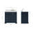 37'' Single Bathroom Vanity with Carrara Marble Top-93359291