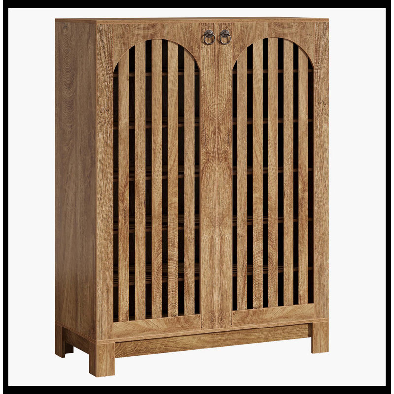 Armoire à chaussures à 6 niveaux, étagère de rangement pour chaussures avec portes Airy