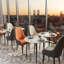 Round Dining Table And 4 Chairs Set, 5pcs Dining Room Sets For Restaurant Kitchen Office, 2-4 Seaters Marble Table And Light Khaki Microfiber Silicone Leather Kitchen Chairs Set Of 4-652617672-652617675