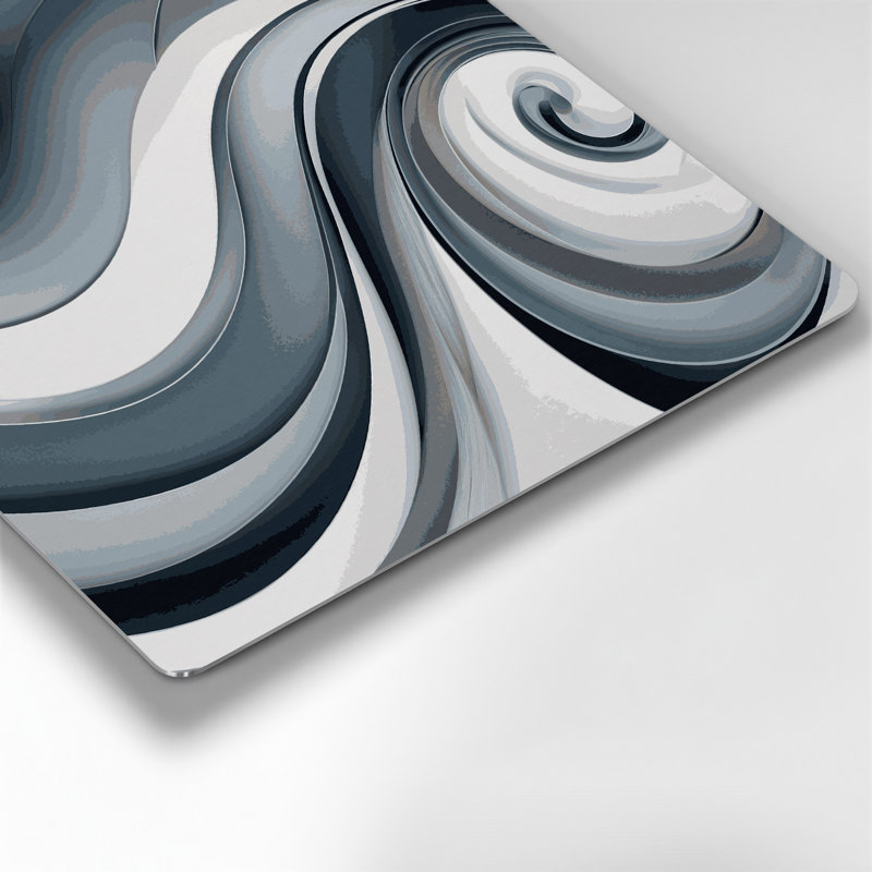 Art mural gris Biomorphic Abstraction 91, H 12 po x l 12 po