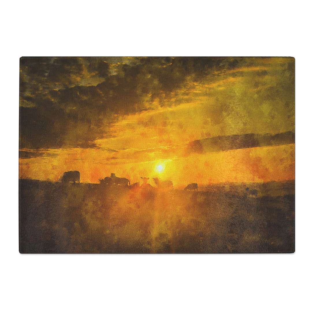 Flock Sheep and Sunset Chopping Board