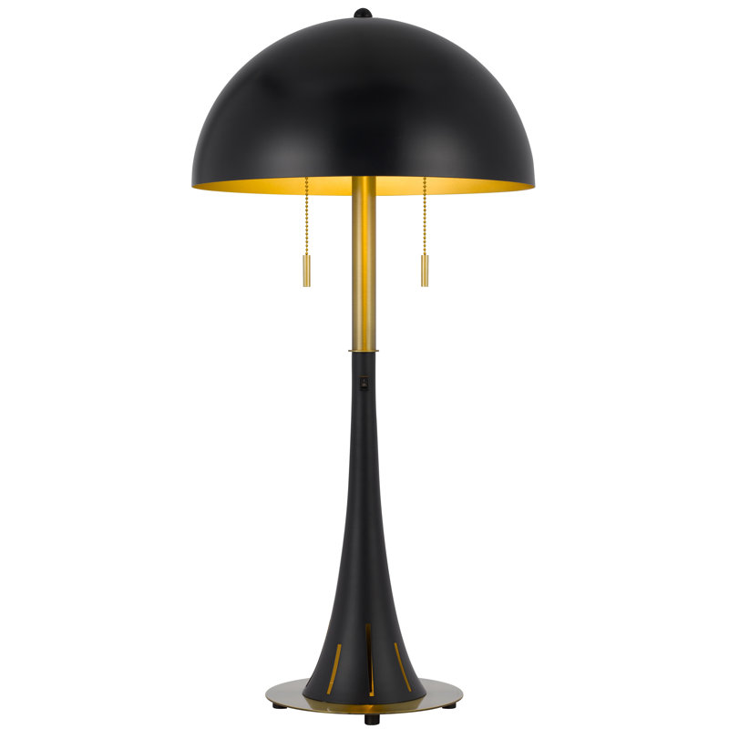 Lampe de table Orbit Noir en métal, bronze foncé, 71 cm de hauteur, avec veilleuse DEL