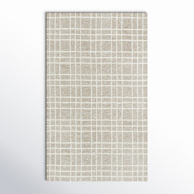 Alec Plaid Handmade Tufted Wool Brown Area Rug