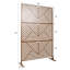 Paravent autoportant - H 76 po l 76 po, terrasse, balcon, patio en métal brun pour conditions difficiles-122460670