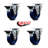 Solid Poly Wheel Swivel Top Plate Caster with Brake