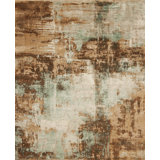 Affinity Wool & Silk Handmade Silk and Wool Abstract Area Rug