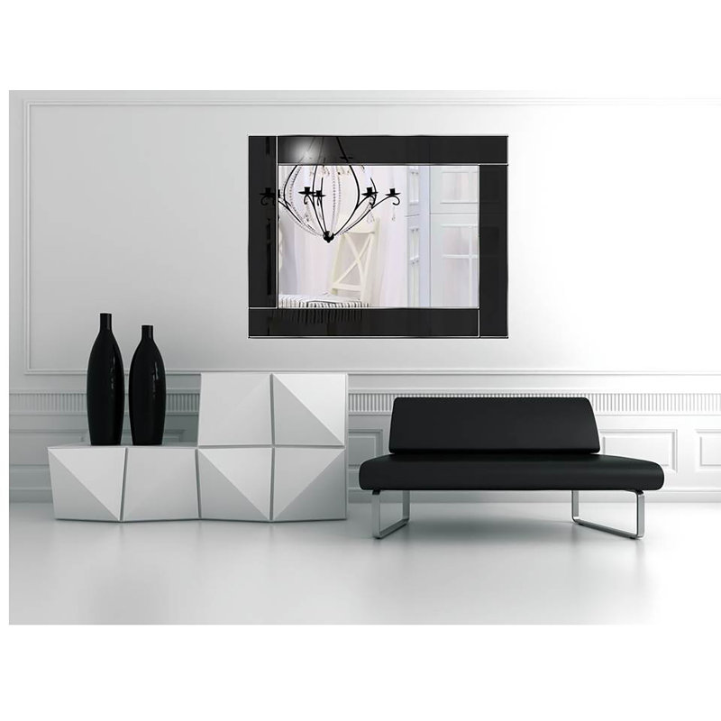 Saari Flat Wall Mirror, Black