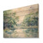 Rivière Guadalupe au Texas I - Paysage moderne, art mural sur bois de pin naturel