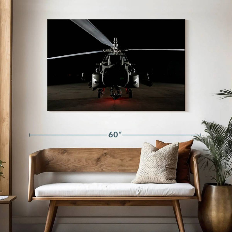 Hélicoptère militaire Mehar Apache, H 32 po x l 48 po