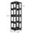 4 All Rotating Bookshelf With 360 Wheels, Easy Assembly, Design, White Color, Small Footprint And High Space Efficiency Book Rack Large Size, Black Smooth Rotation For Access-122505499