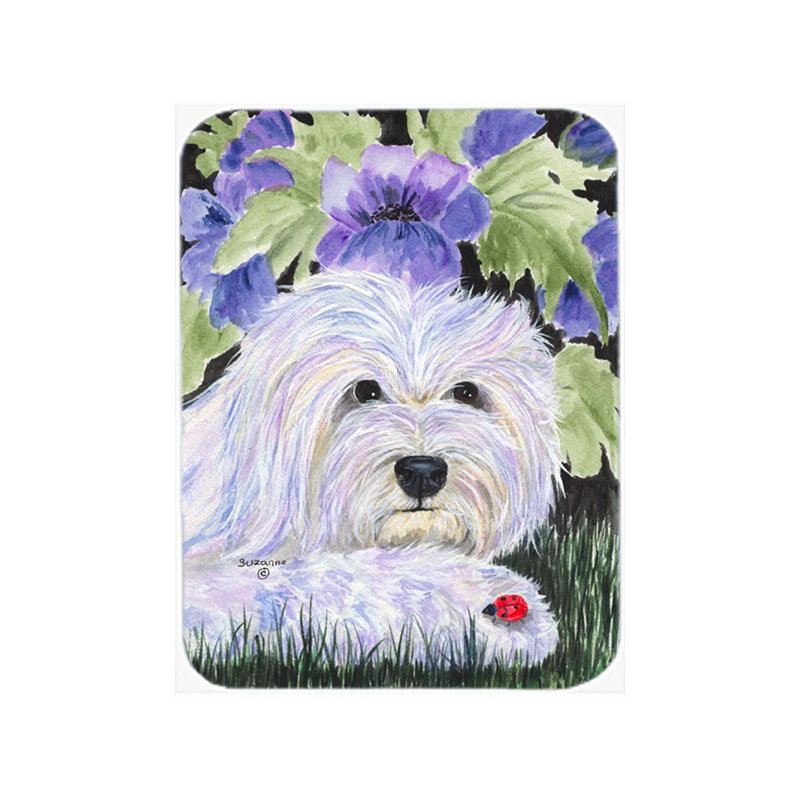 Planche à découper en verre Aonan Coton De Tulear