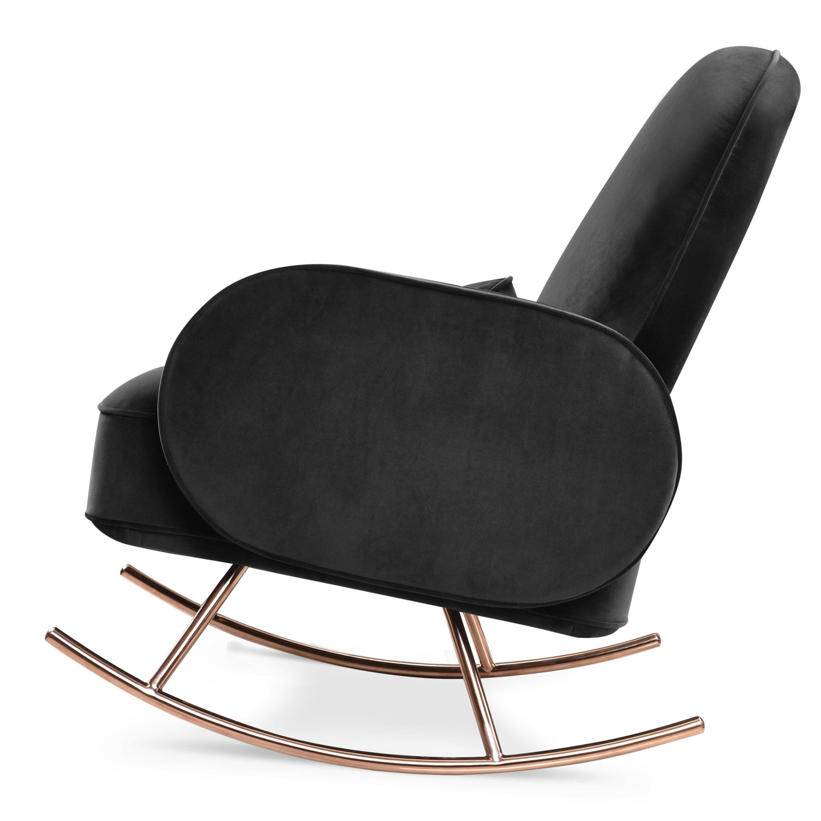 Compass Rocking Chair, Black Velvet