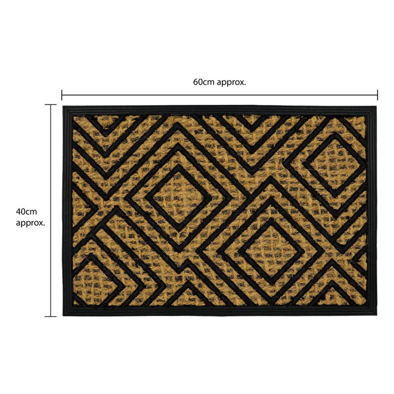 Non-Slip Geometric Outdoor Doormat