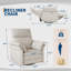 Fauteuil inclinable électrique pivotant à 270 ° avec USB, chenille, blanc chaud-1185682843